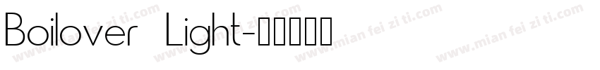 Boilover Light字体转换